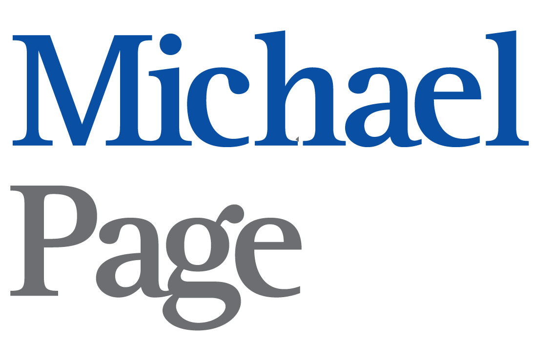 Texto del logo que dice 'Michael Page'.