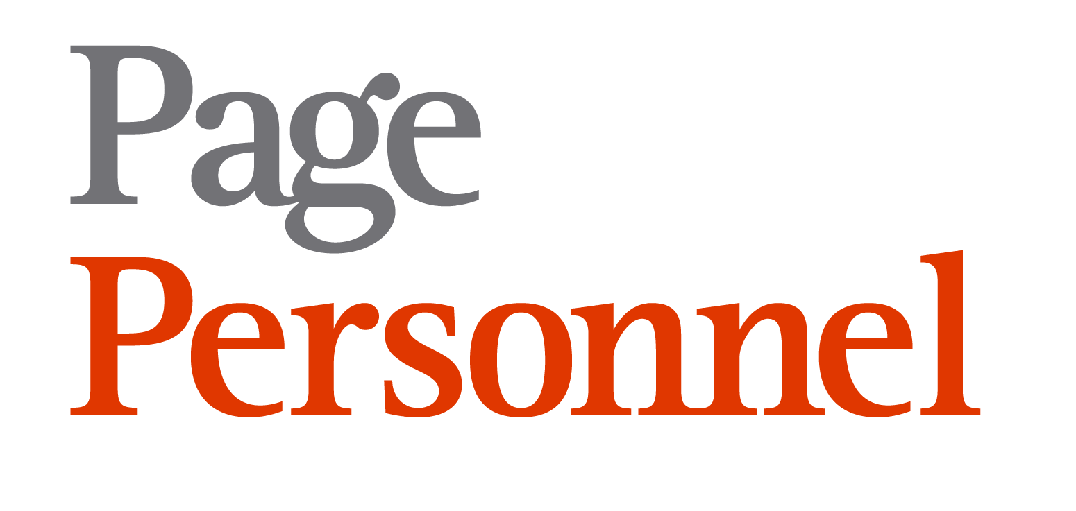 Logotipo de Page Personnel con texto en gris y naranja sobre fondo blanco.