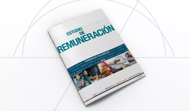 Portada de un informe sobre remuneración con imágenes de diferentes trabajos.